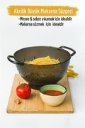 Akrilik Füme Makarna Süzgeçi & Sebze Meyve Süzgeçi