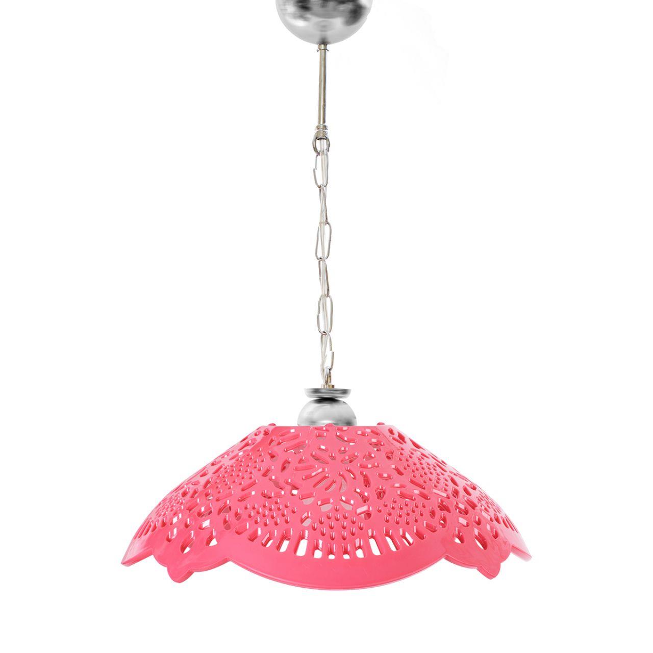 Fuşya Akrilik Avize Soft Pembe Modern Aydınlatma 35x35x12 cm