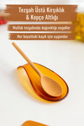 Akrilik Bal Tezgah Üstü Kirli Kaşıklık & Kepçe Altlığı