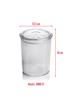 12'li Barok Yuvarlak Büyük Kavanoz Seti & Saklama Kabı & Erzak Kabı (12*2000 ML)