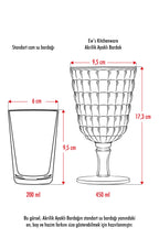Allegra Koyu Yeşil 6’lı Kadeh Bardak Seti 750 ml Akrilik Malzeme - Cam Değildir Kırılmaya Dayanıklı