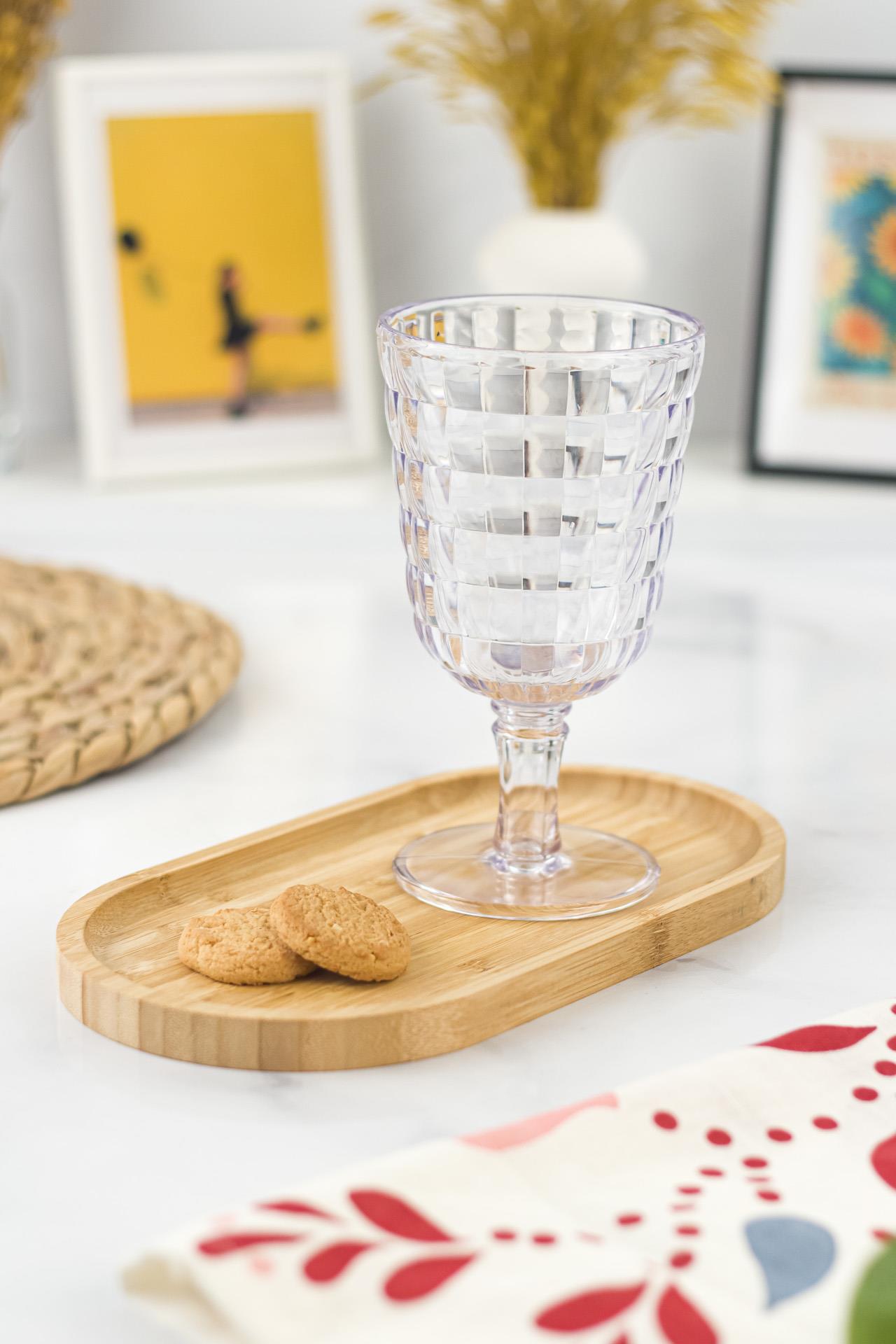 Allegra Şeffaf 6’lı Kadeh Bardak Seti 750 ml Akrilik Malzeme - Cam Değildir Kırılmaya Dayanıklı