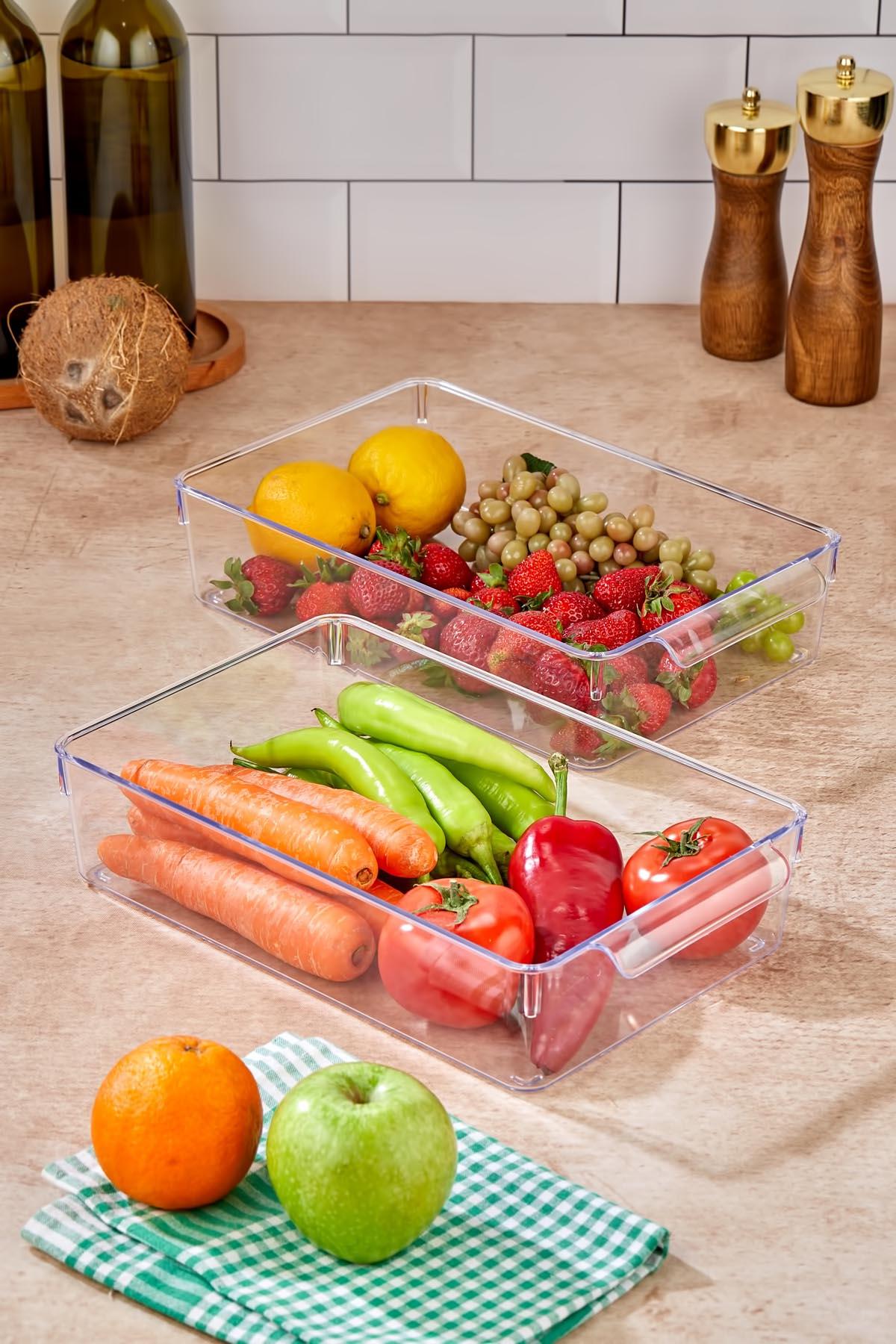 2 Li Buzdolabı Organizeri & Buzdolabı Düzenleyici 3 lt
