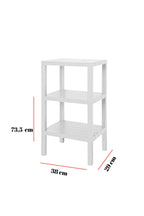 3 Katlı Beyaz Raf Kitaplık & Banyo Düzenleyicisi 73,5 cm-BRNS0048