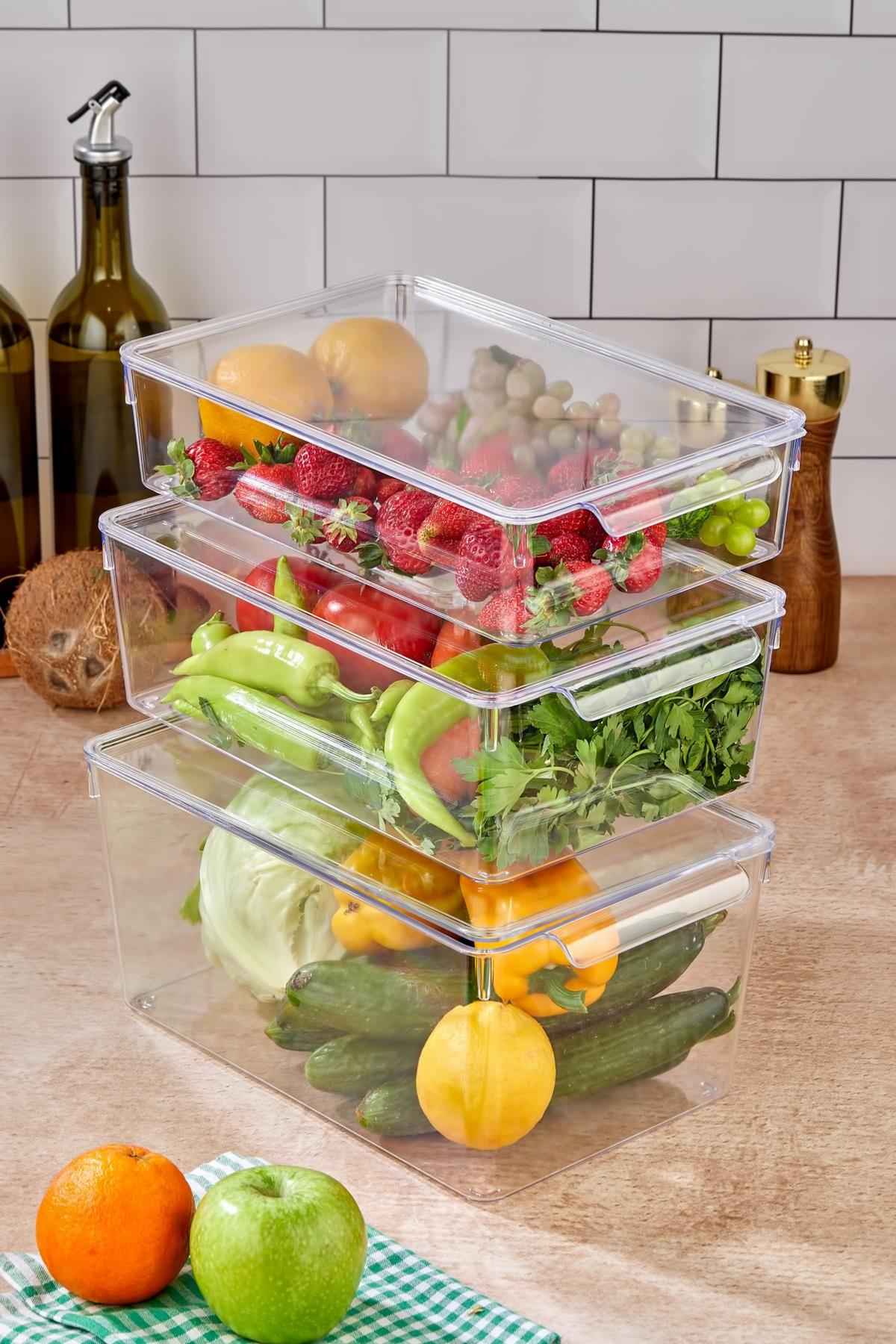 3 Lü Buzdolabı Organizeri MIX Set (3 lt + 4,5 lt + 6 lt)