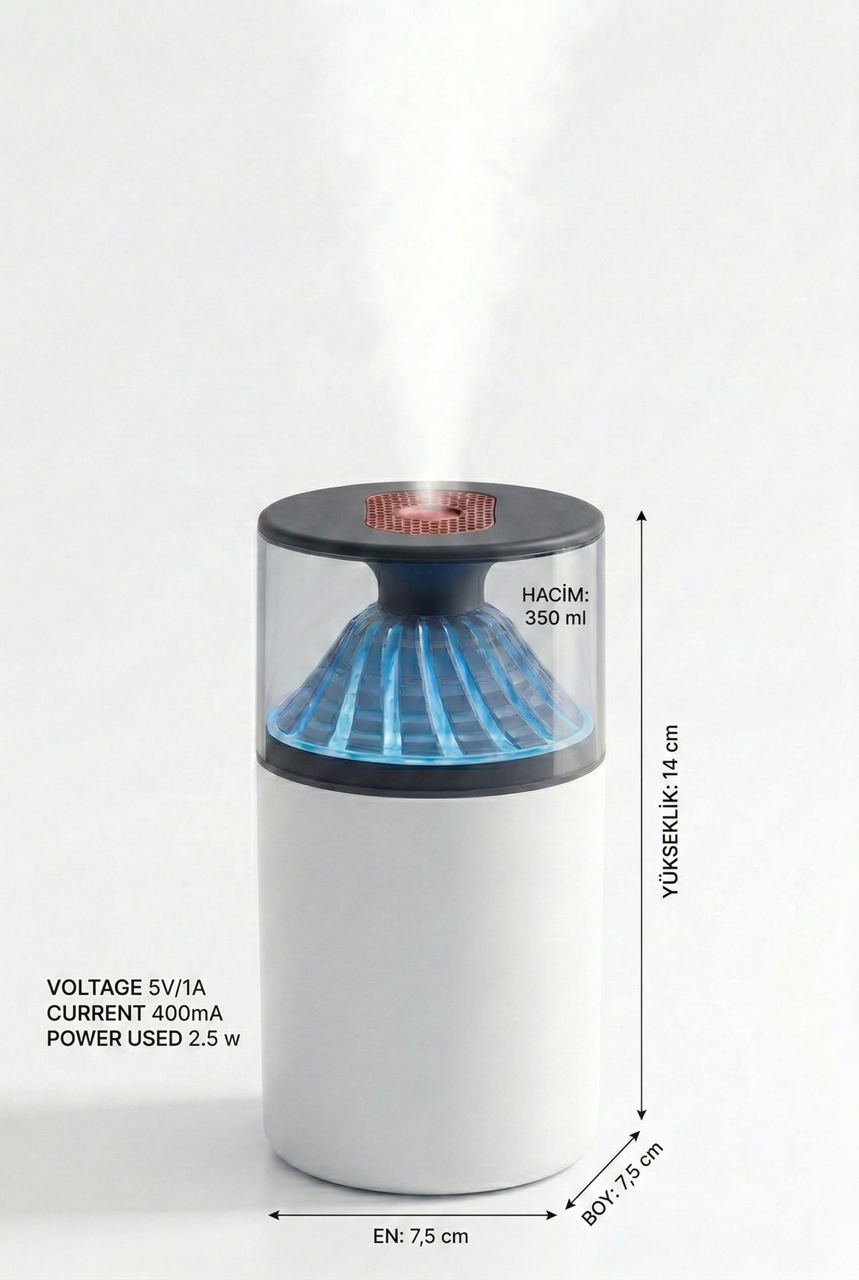 350 ml LED Işıklı Hava Nemlendirici & Modern Oda Kokusu Difüzörü