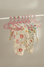 6’lı Bebek Askısı & Bebek Gardırop Askısı Pembe Set