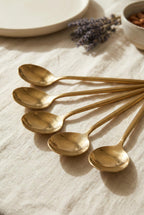 6'lı Lüks Gold Paslanmaz Çelik Yemek Kaşığı Seti (21 cm)