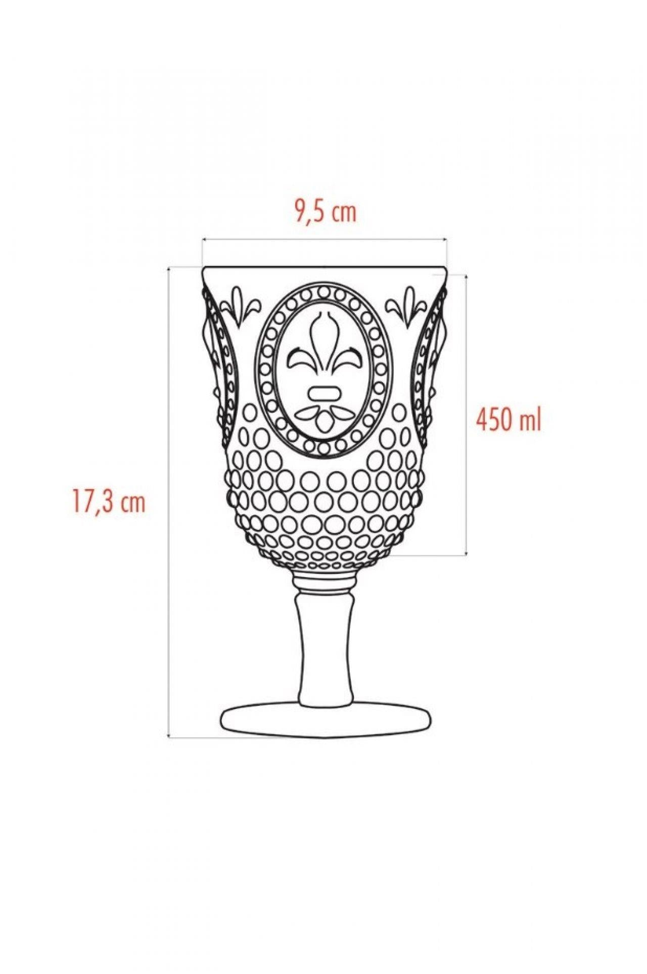Akrilik Aquamarin 6'lı Kadeh & Su Meşrubat Kahve Yanı Bardağı 450 ml ( Cam Değildir )