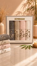 Altınbaşak Bambu 4´lü 50x90 El Havlusu Noble