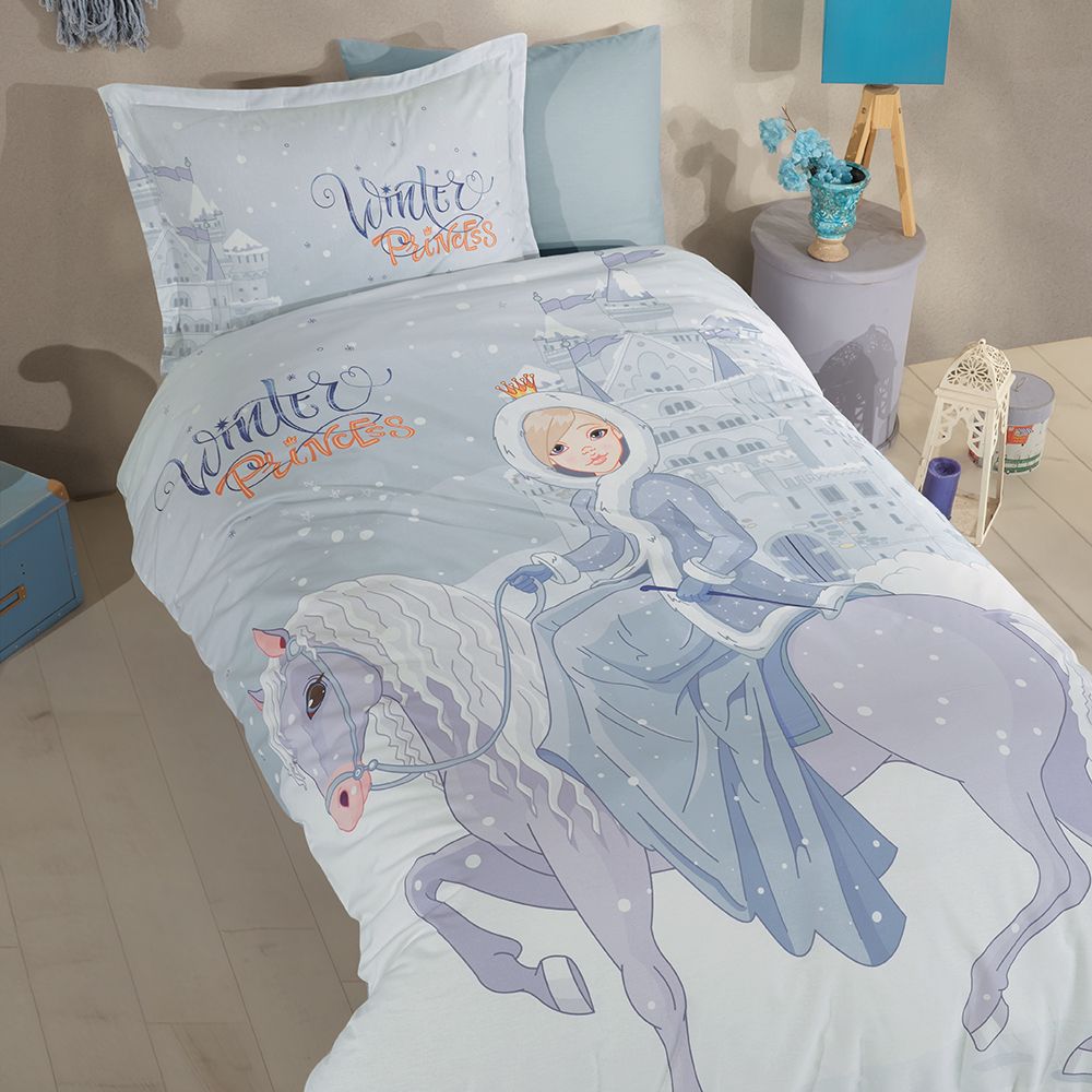 Clasy Tek Kişilik Genç Ranforce Nevresim Takımı Winter Princess