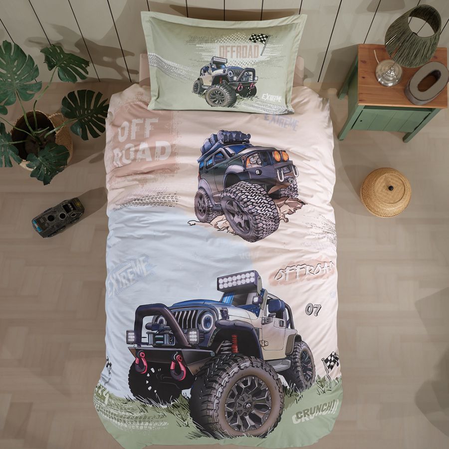 Clasy Tek Kişilik Genç Ranforce Nevresim Takımı Off Road