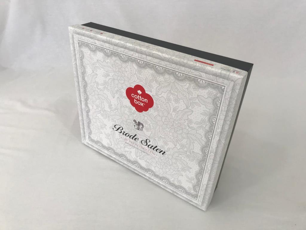 Cotton Box 3D Nakışlı Çift Kişilik Saten Nevresim Takımı Luna Pudra