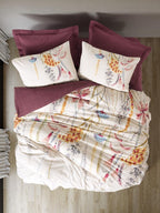 Cotton Box Çift Kişilik Modeline Nevresim Takımı Flos Bordo