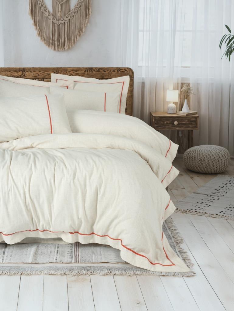 Cotton Box Çift Kişilik Nevresim Takımı Inborn Banded Turuncu 8680108076996