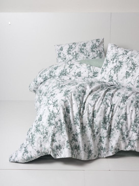 Cotton Box Flanel Nevresim Takımı Çift Kişilik Casey Petrol