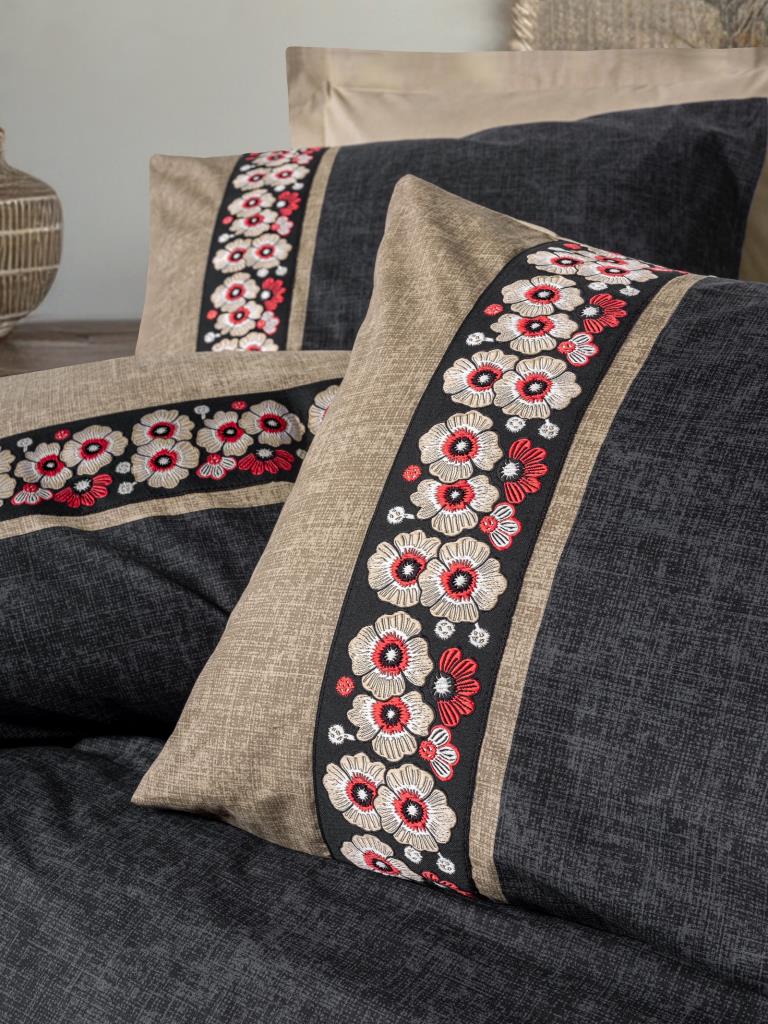 Cotton Box Folk Art Çift Kişilik Nevresim Takımı Yamka Bej 8680108078266