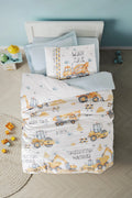 Cotton Box Genç Ranforce Nevresim Takımı Tek Kişilik Buildo Mavi