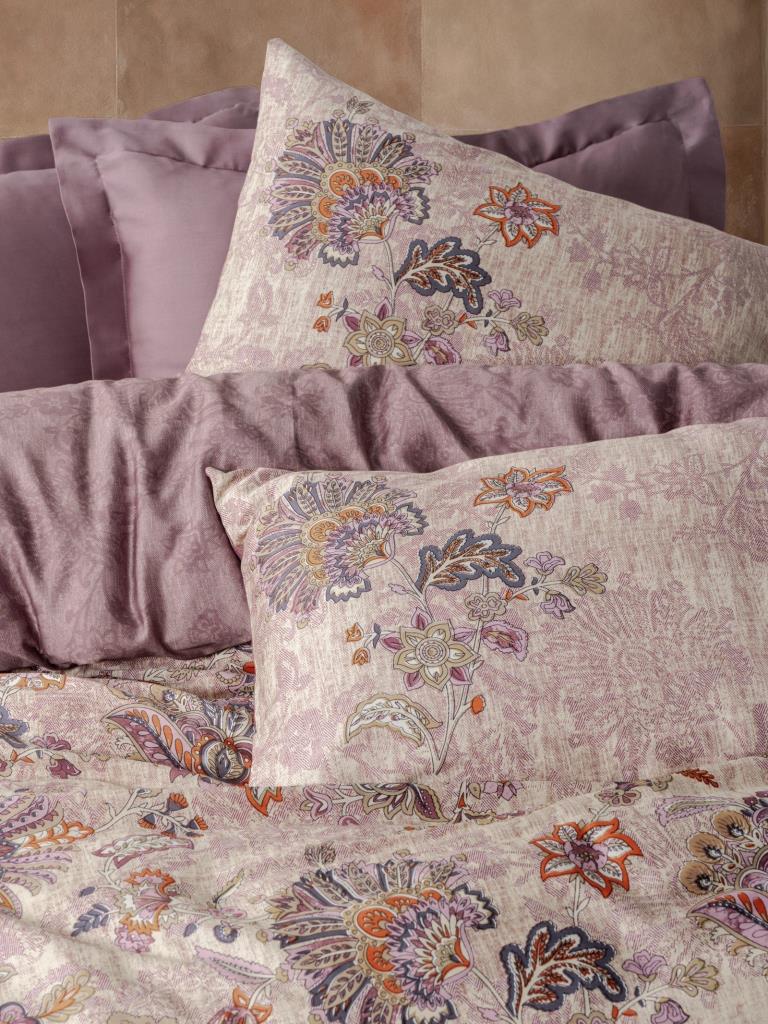 Cotton Box Saten Çift Kişilik Nevresim Takımı Majolica Mürdüm
