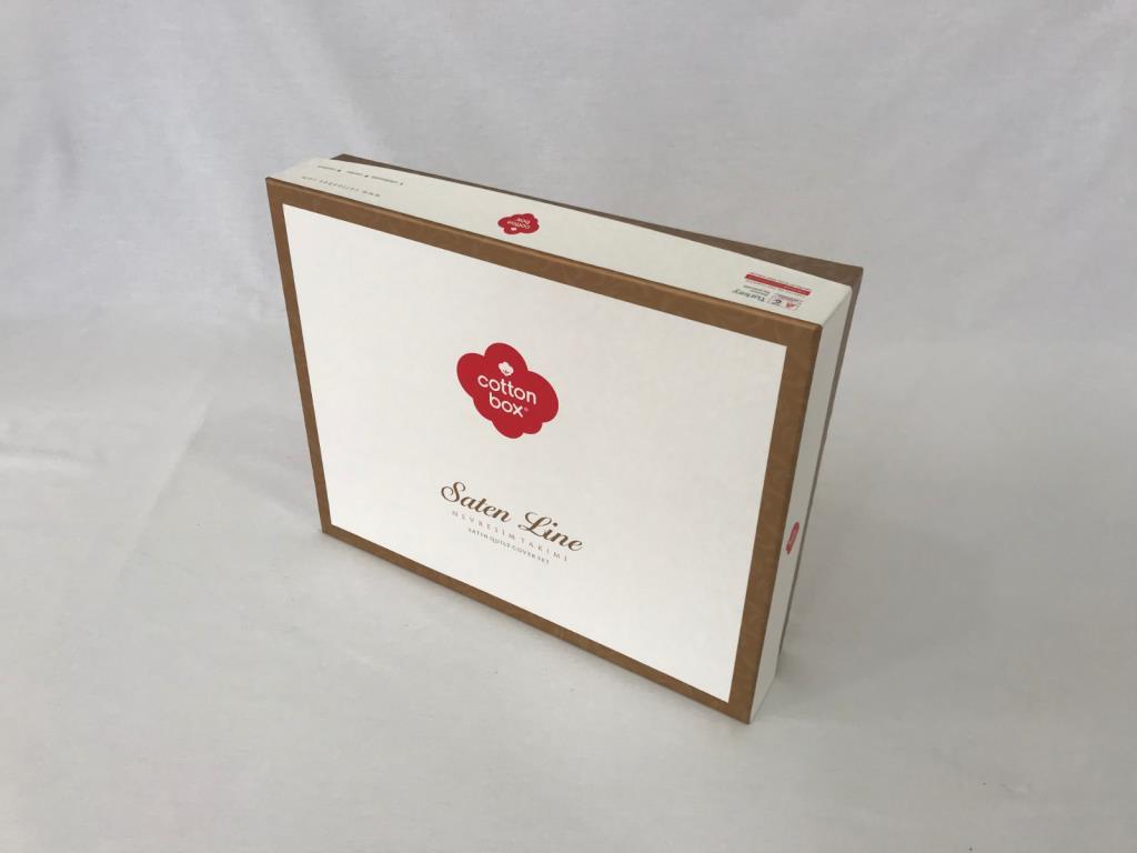 Cotton Box Loren Bej Çift Kişilik Saten Nevresim Takımı
