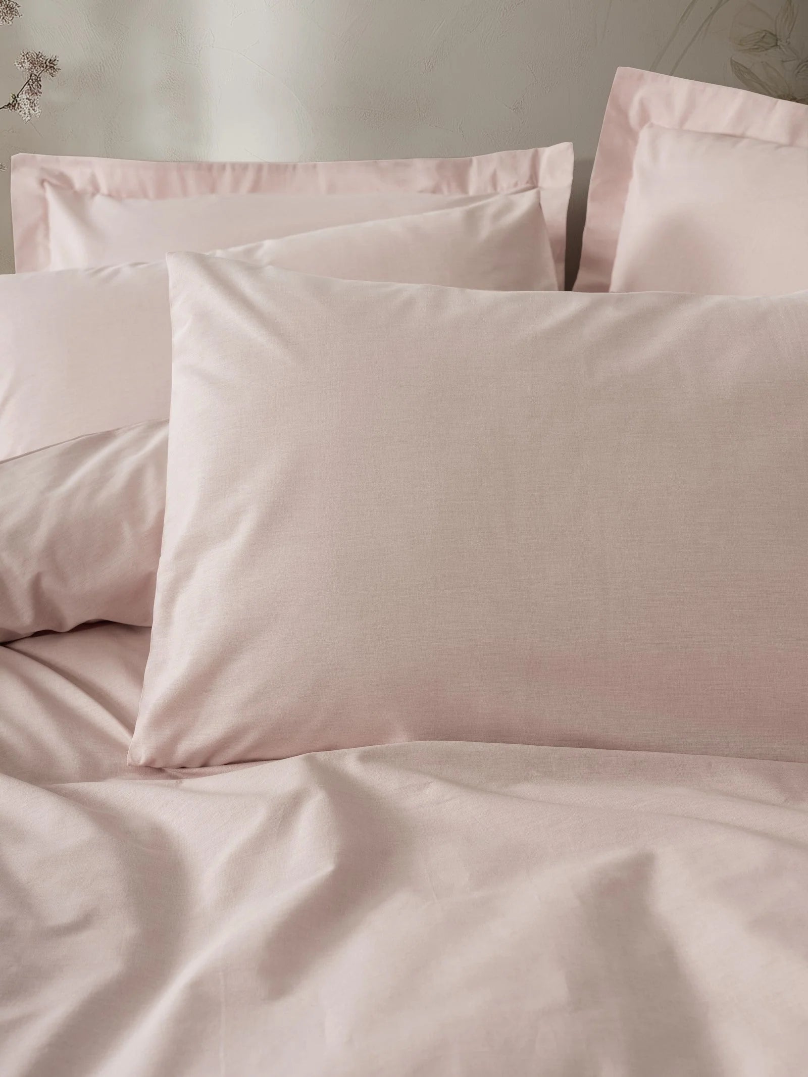 Cotton Box Plain Çift Kişilik Nevresim Takımı Pudra