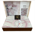 Cotton Box Puff Nakışlı Ranforce Çift Kişilik Anneler Günü Nevresim Takımı Bellini Pembe