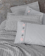 Cotton Box Ranforce Çift Kişilik Yatak Örtülü Nevresim Takımı Limi Siva Gri