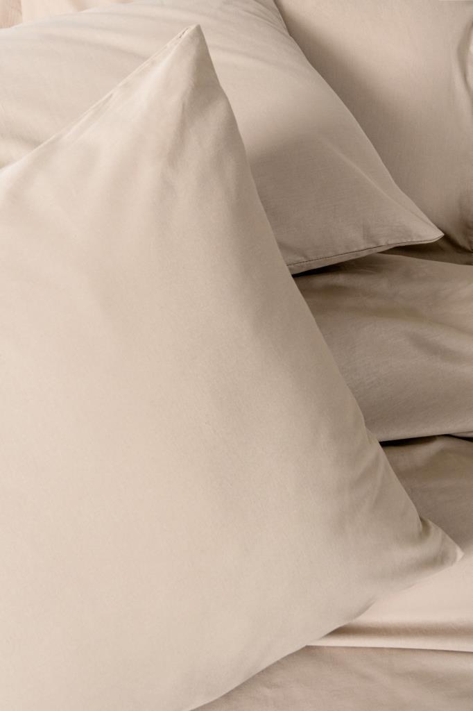 Cotton Box Plain Bej Tek Kişilik Ranforce Nevresim Takımı