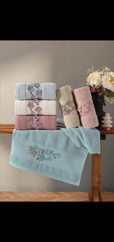 Hobby Emily Style 3 6lı Havlu 50x90 Asorti