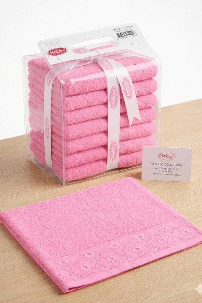 Hobby Rainbow 30X50 10´lu Mutfak Havlusu Pembe