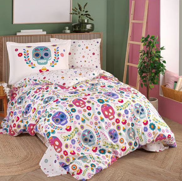 Hobby Tek Kişilik Poplin Nevresim Takımı Alice Fuşya