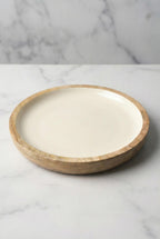 Mango Agacı Pasta Tabağı & Sunum Tabağı 20 Cm Krem