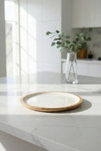 Mango Agacı Servis Tabağı & Sunum Tabağı 25 Cm Krem