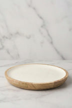 Mango Agacı Servis Tabağı & Sunum Tabağı 25 Cm Krem