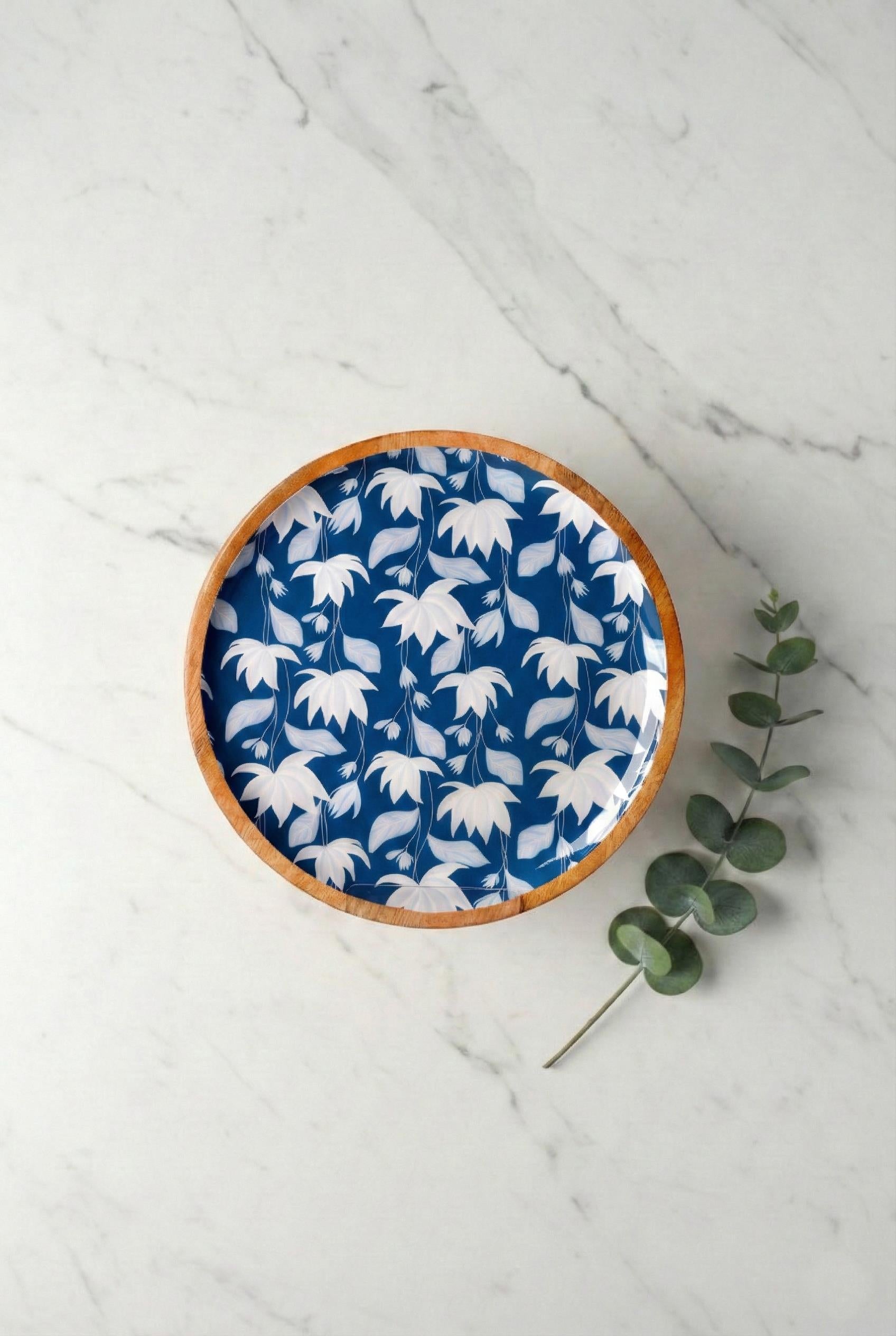 Mango Agacı Servis Tabağı & Sunum Tabağı 25 Cm Desenli