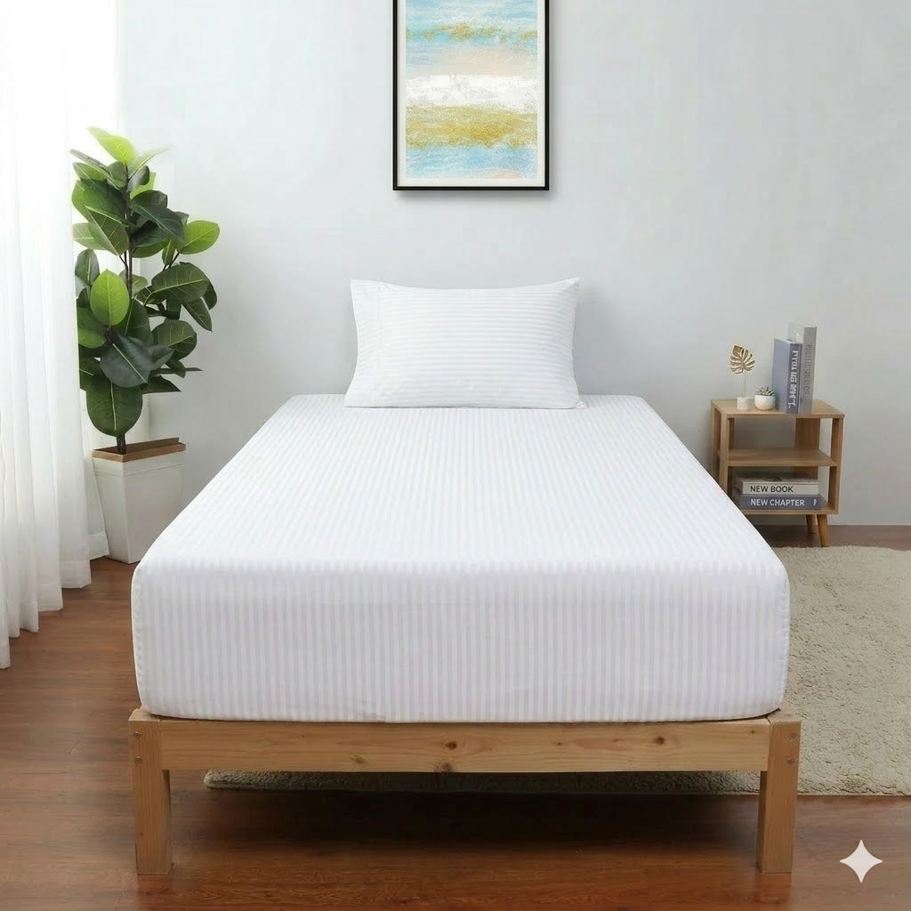 Luvu Home Tek Kişilik Çarşaf Seti Beyaz