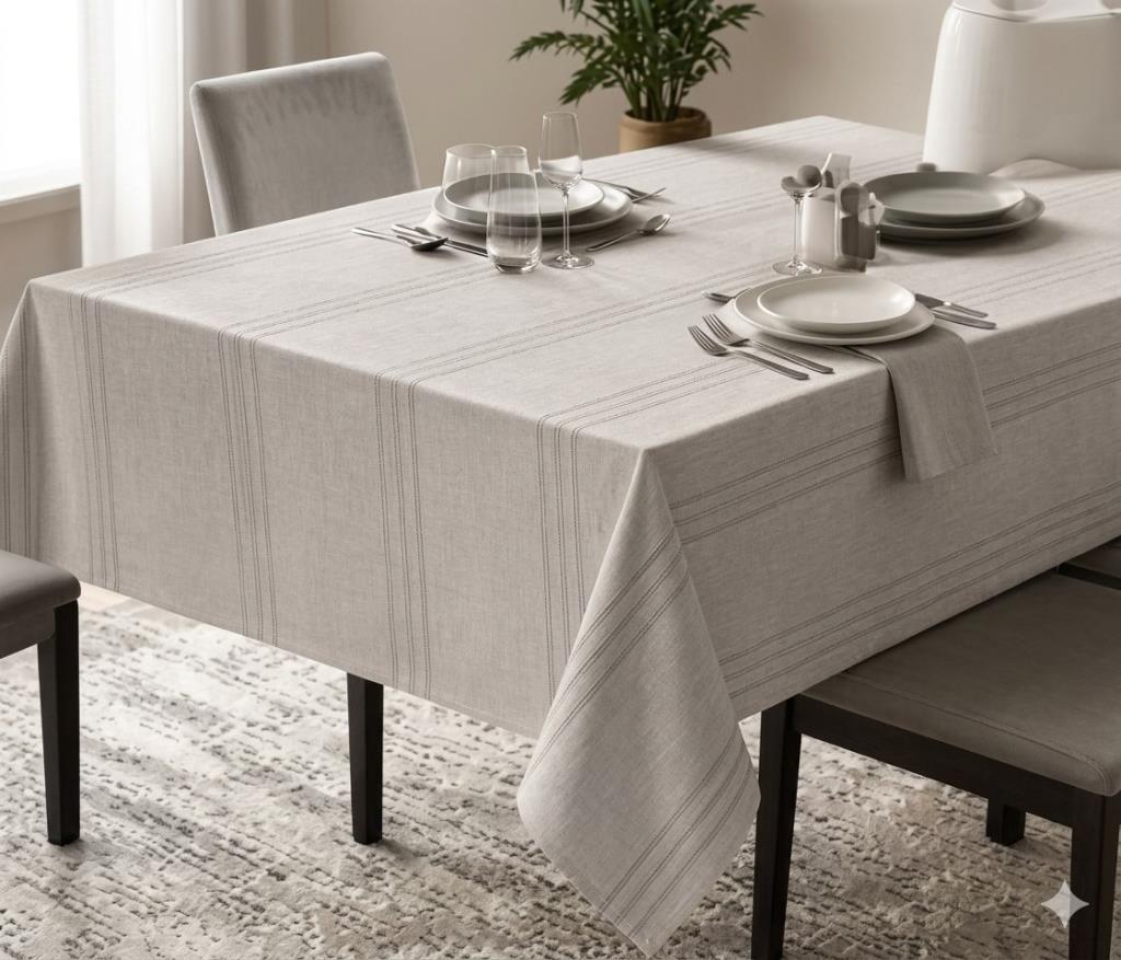Luvu Home Dertsiz Masa Örtüsü 160x220 Taş Rengi