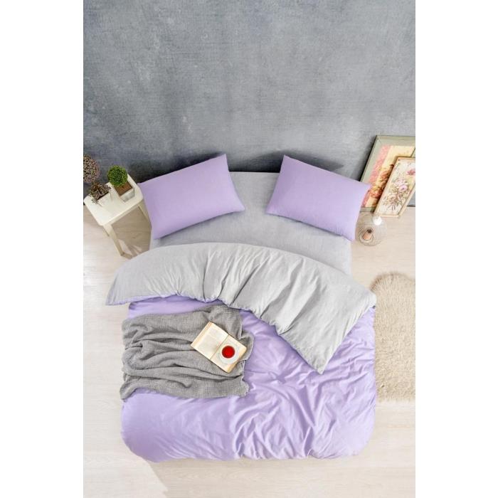 Luvu Home Düz Renk Tek Kişilik Nevresim Takımı Lila