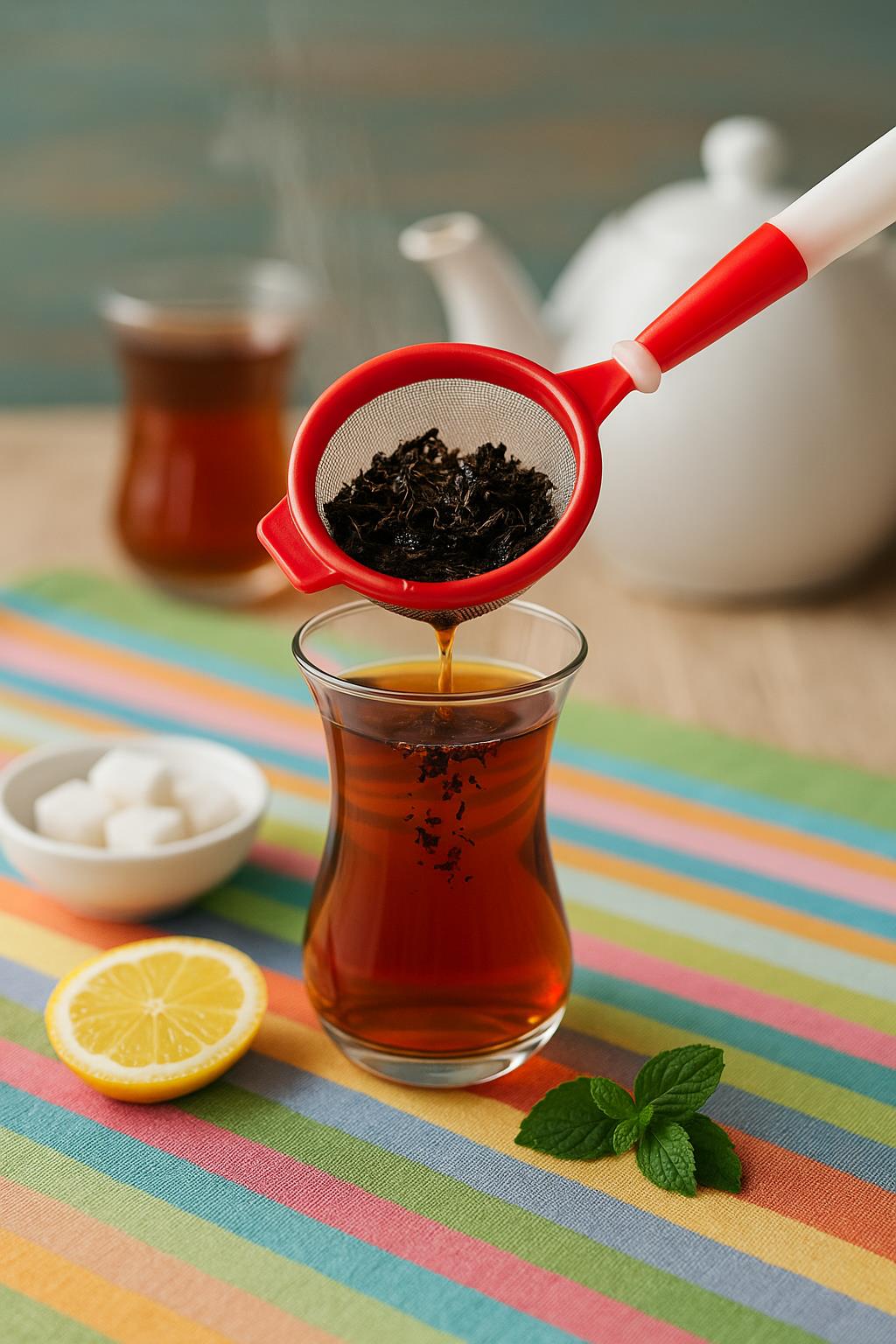 Çay Süzgeci Demlik Süzgeci