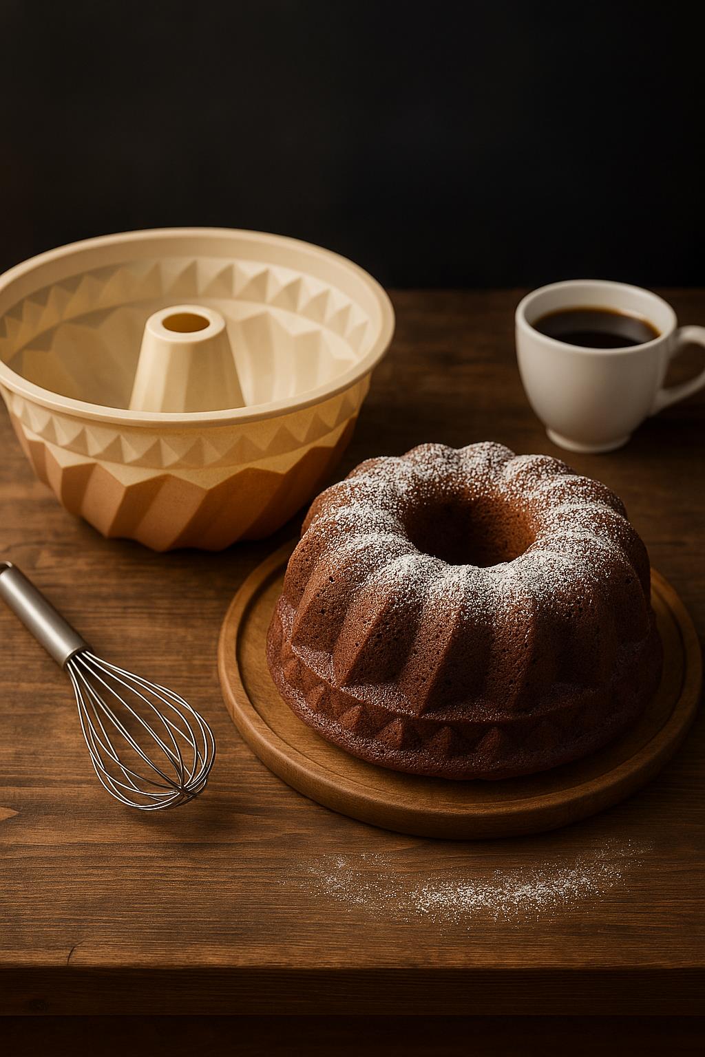 Silikon Kek Kalıbı Büyük Krem Renk Yuvarlak 24 cm