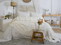 Şaheser Home Collection Müslin Yatak Örtüsü Çift Kişilik Pamela Krem