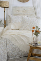 Şaheser Home Collection Müslin Yatak Örtüsü Çift Kişilik Pamela Krem