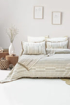 Şaheser Home Collection Yatak Örtüsü Çift Kişilik Müslin Lia Bej