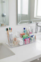 Şeffaf Akrilik Banyo Kozmetik Düzenleyici Organizer 13x22x8 cm